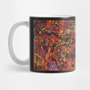 Jackson pollock red art color Mug